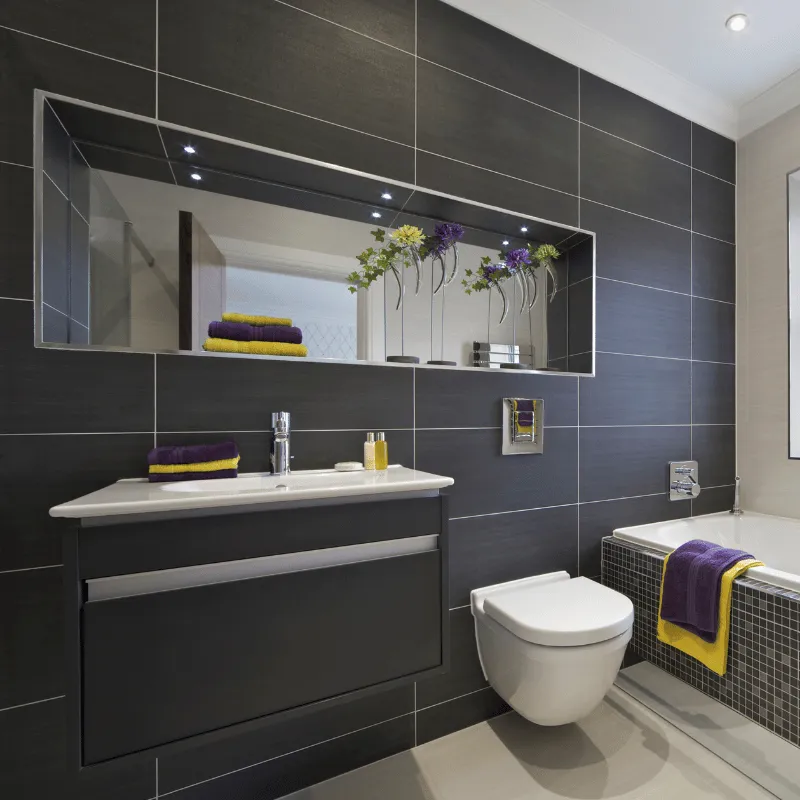 Pose de carrelage à Montpellier dans une salle de bain